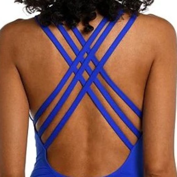 LA BLANCA "Sapphire" Strappy-Back Tummy-Control Swimsuit NEW W… - Picture 6 of 14